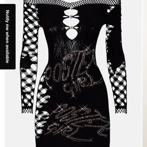 Poster Girl Coco Dress Long Sleeve - Jet Black - Size XS-M - BRAND NEW